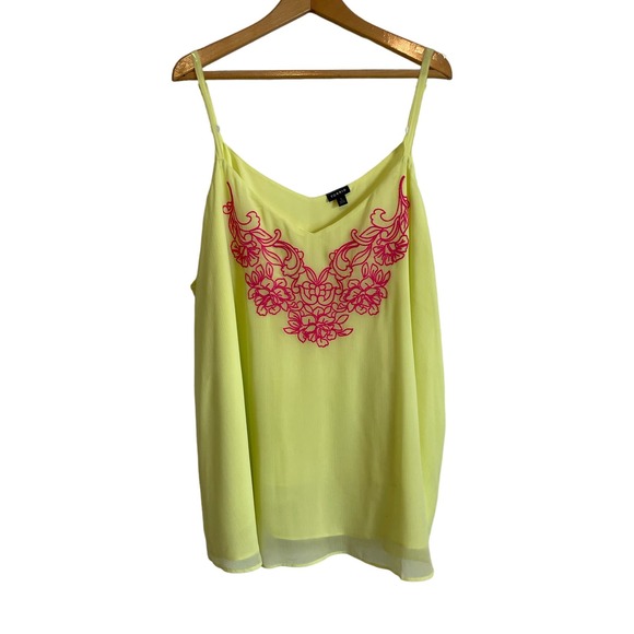 Torrid Tops - Torrid Sophie Chiffon Embroidered Swing Cami sleeveless lightweight 5X